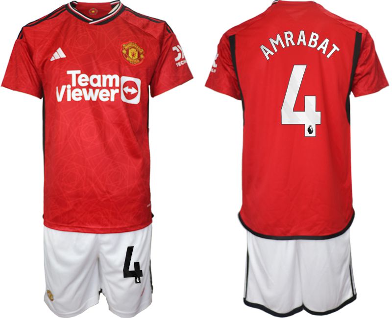 Men 2023-2024 Club Manchester United home red #4 Soccer Jersey->->Soccer Club Jersey